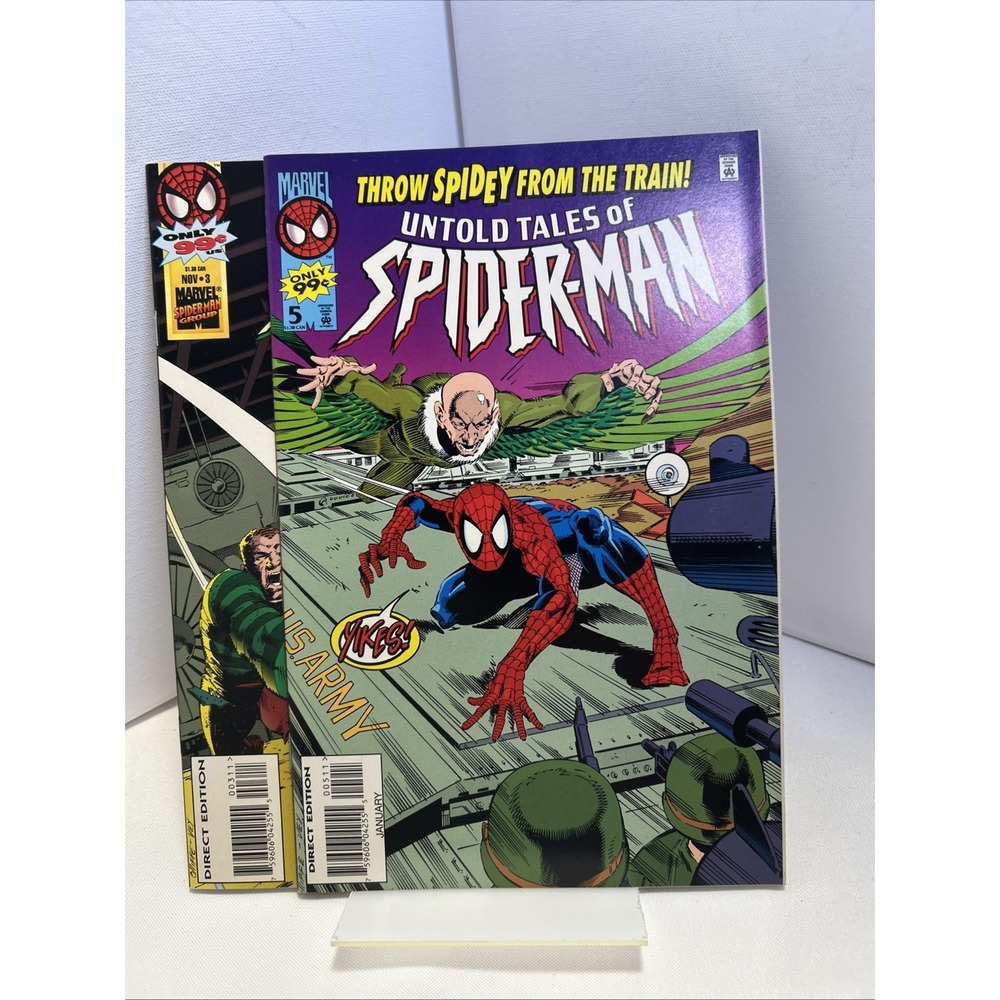 Marvel Untold Tales of Spider-Man 3 & 5 Comic Books 1995 Sandman Vulture
